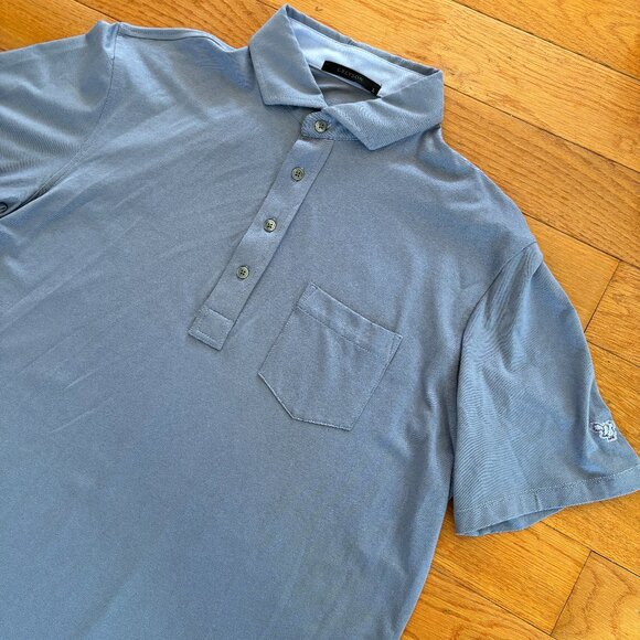 Greyson Polo Shirt Mens M Gray Performance Wolf Logo Golf Outdoors 155950 - Picture 1 of 10